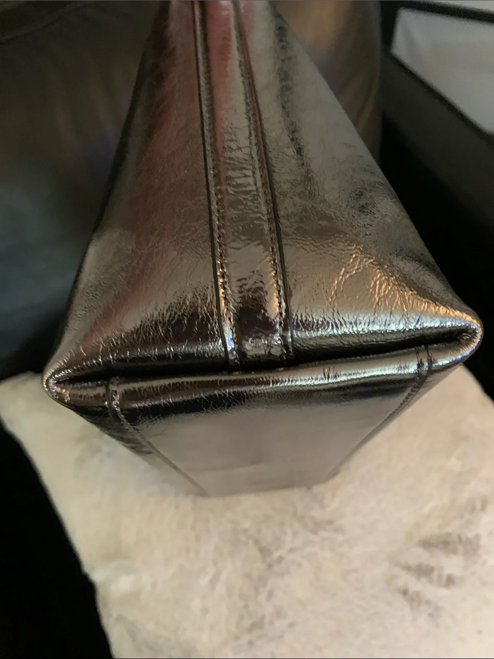 2024 Coach Juliet in Anthracite Metallic Leather - Picture 5 of 12